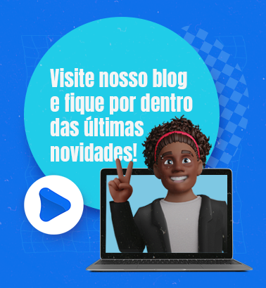 Anúncio da empresa Jobecam com o seguinte texto: Visite nosso blog e fique por dentro das últimas novidades!